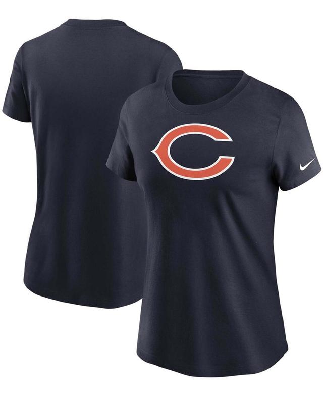 Womens Navy Chicago Bears Logo Essential T-shirt Product Image