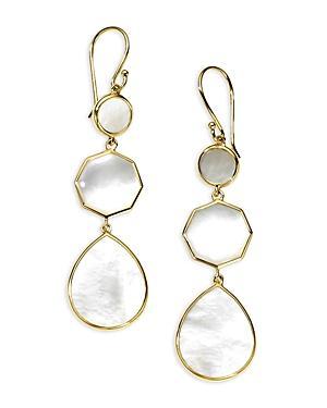 Womens Small Crazy 8s 18K Yellow Gold & Mother-Of-Pearl Triple-Drop Earrings Product Image