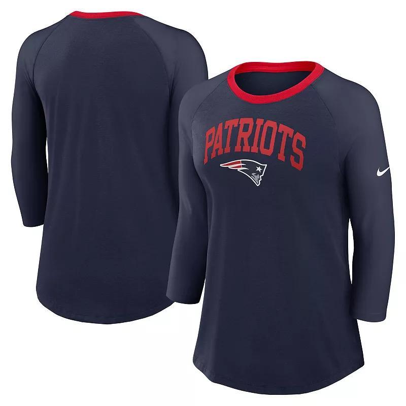 New England Patriots Nike Womens NFL 3/4-Sleeve T-Shirt Product Image