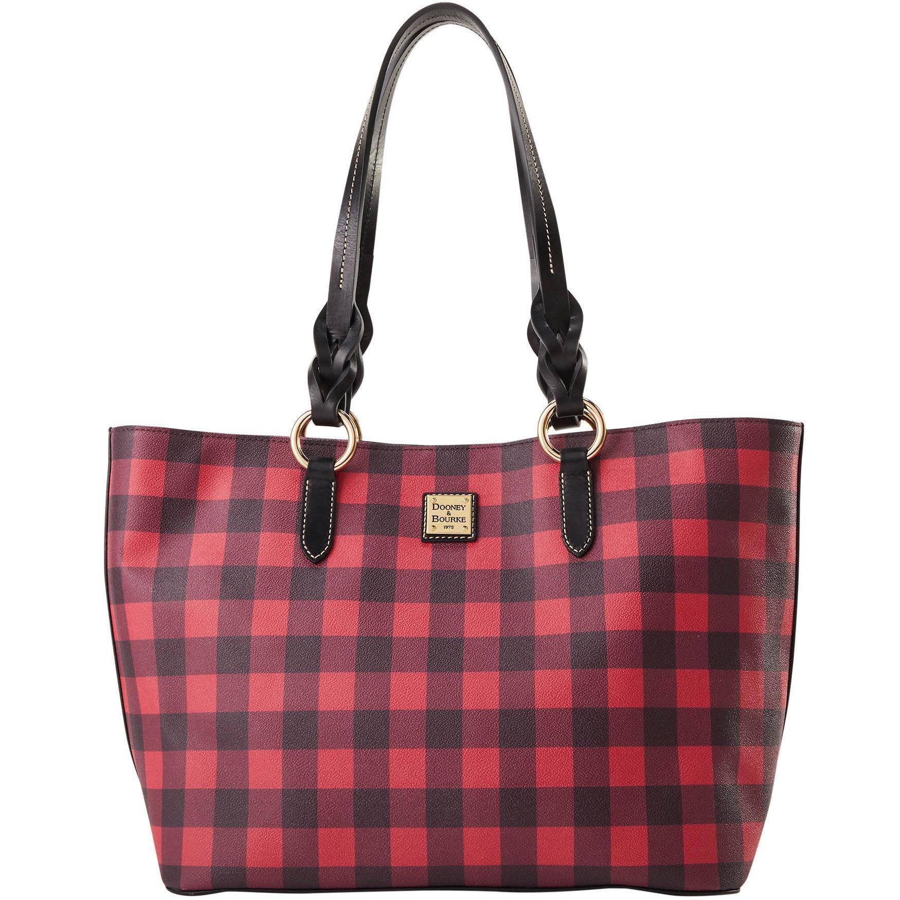 Dooney & Bourke Womens Tucker Nelly Coated Cotton Tote Shopping Bag in Red Product Image