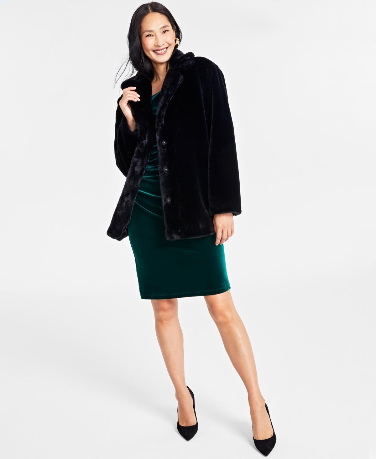 I.n.c. International Concepts Womens Faux-Fur Family Matching Coat, Created for Macys product image