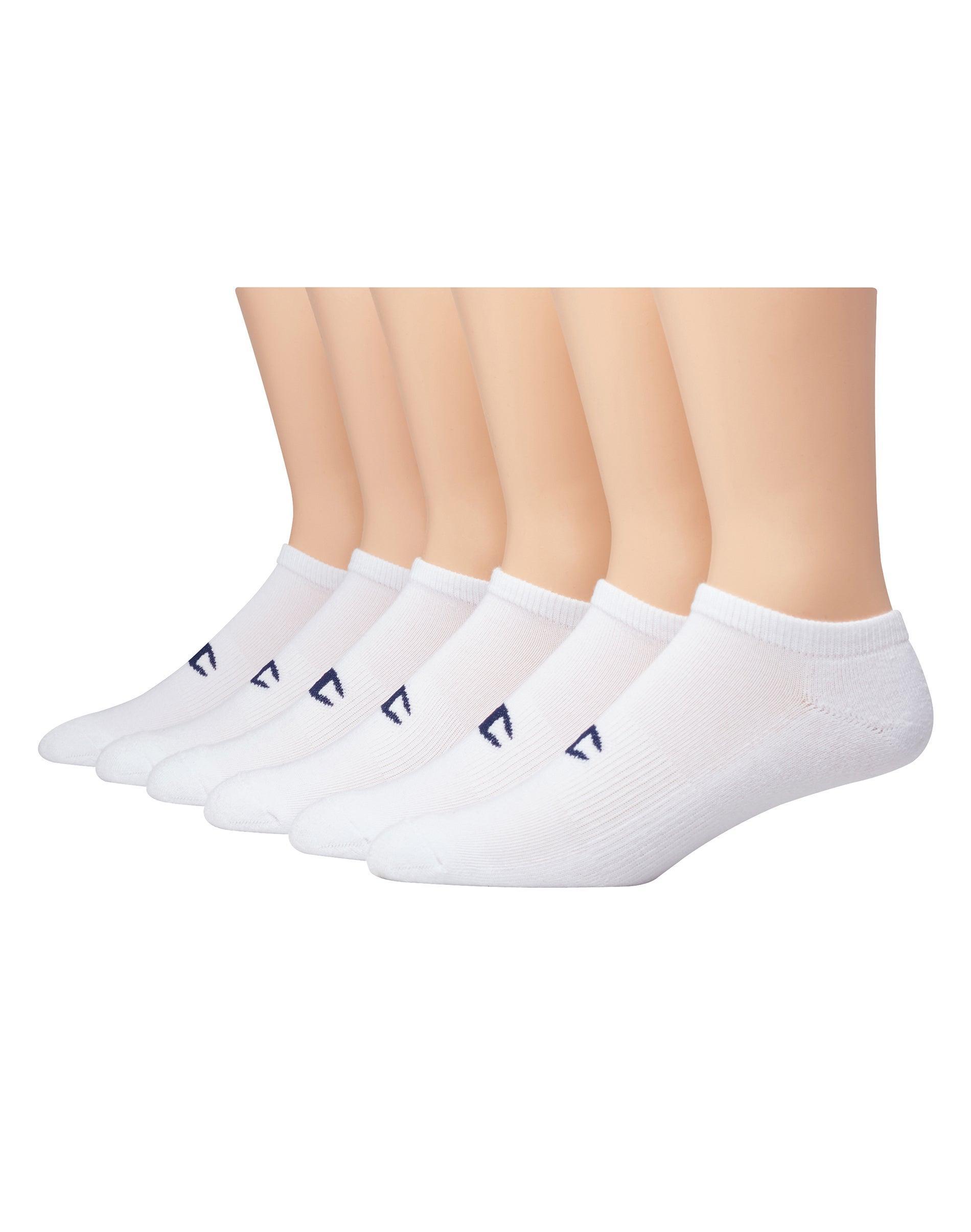 Champion Womens Solid No Show Socks, 6-pairs White 9-11 Product Image