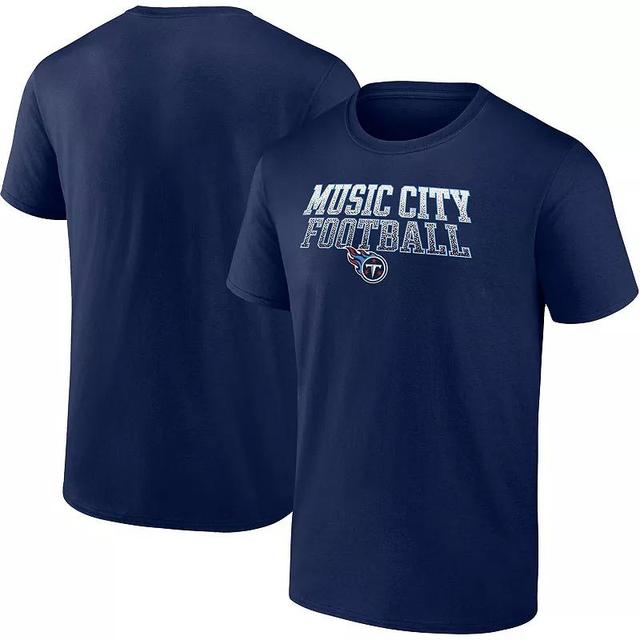 Mens Fanatics Branded Tennessee Titans Big & Tall Music City Football Statement T-Shirt Blue Product Image