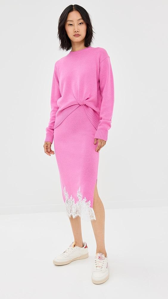 3.1 Phillip Lim Draped Knit Dress With Lace Hem | Shopbop Product Image