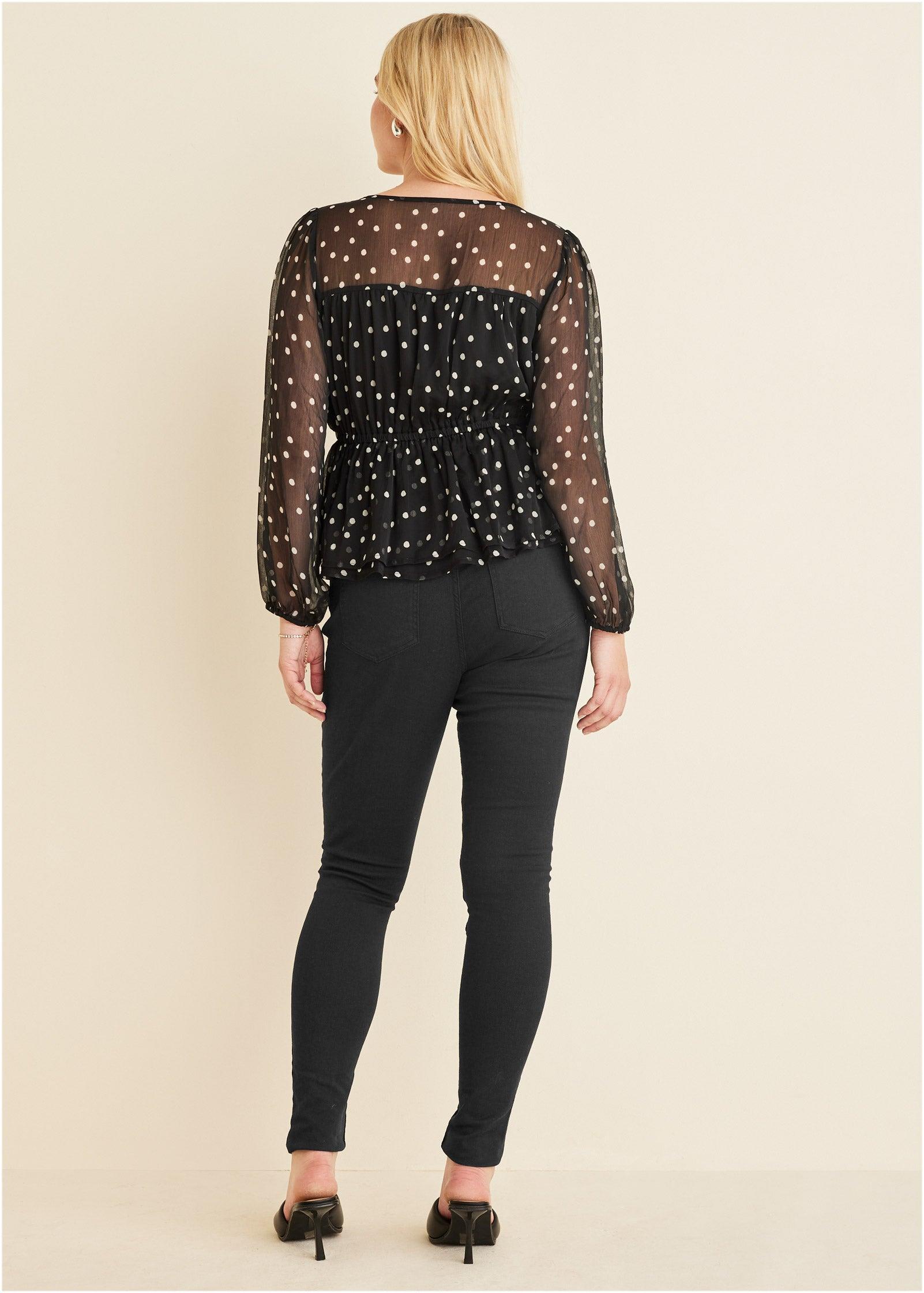 Sheer Beauty Blouse - Dolce Vita Dot Product Image