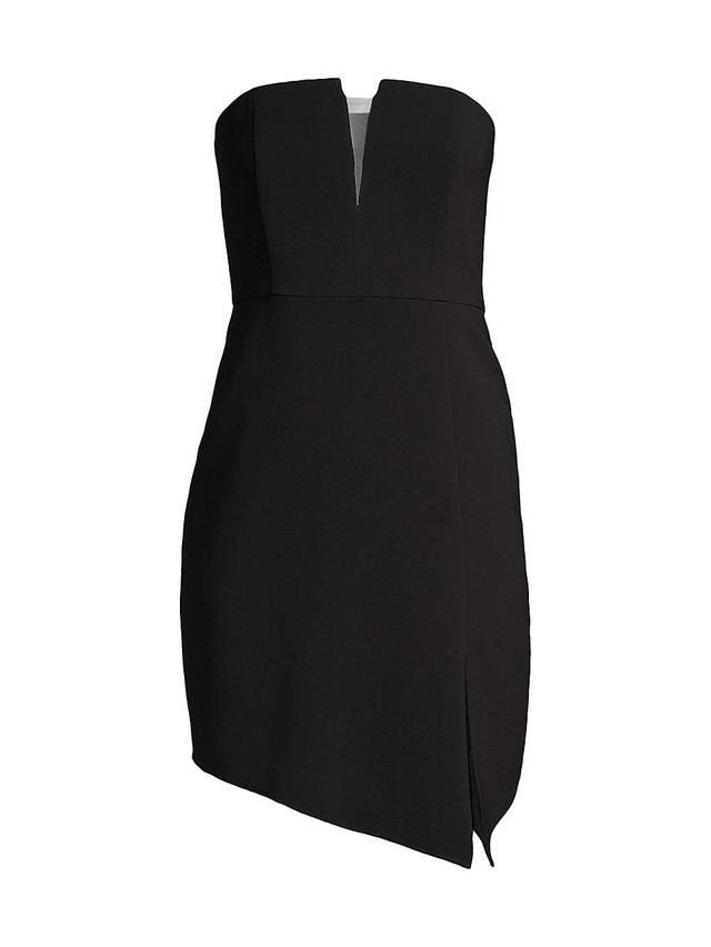 Womens Strapless Twill Cocktail Dress Product Image