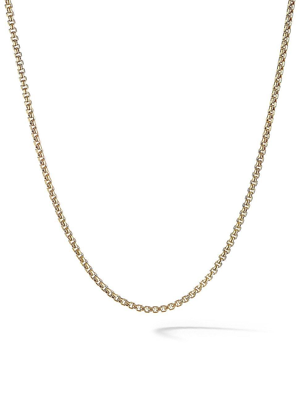 Womens Baby Box Chain Necklace in 18K Yellow Gold/1.7mm Product Image