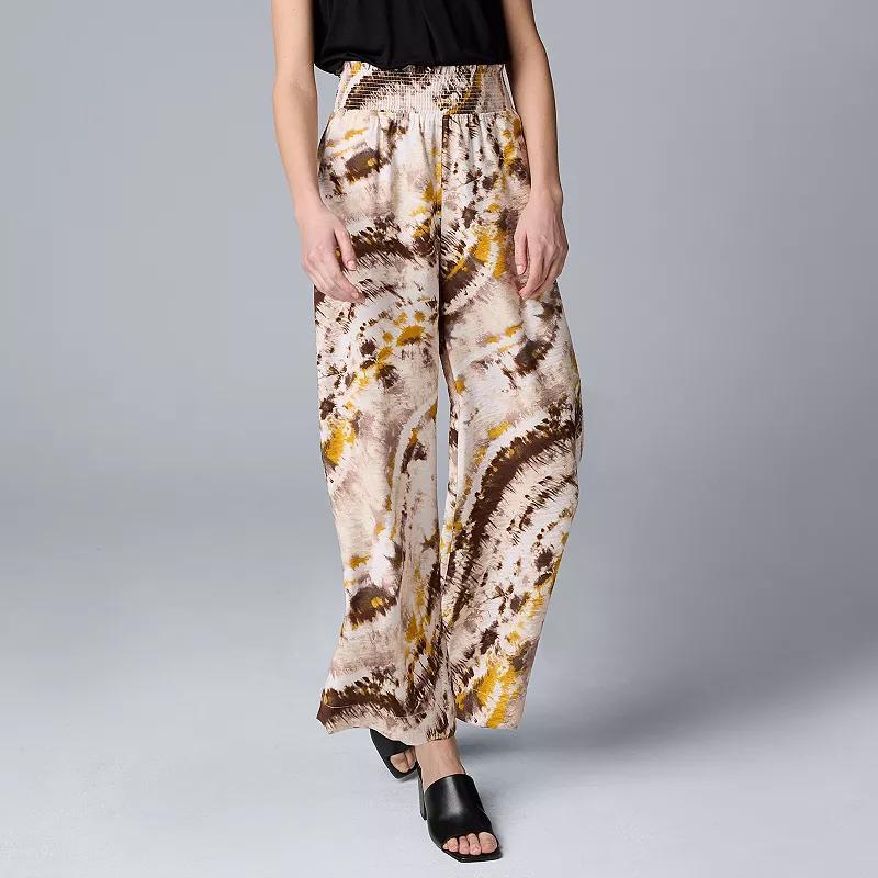 Womens Simply Vera Vera Wang Wide Leg Crop Travel Pants Product Image