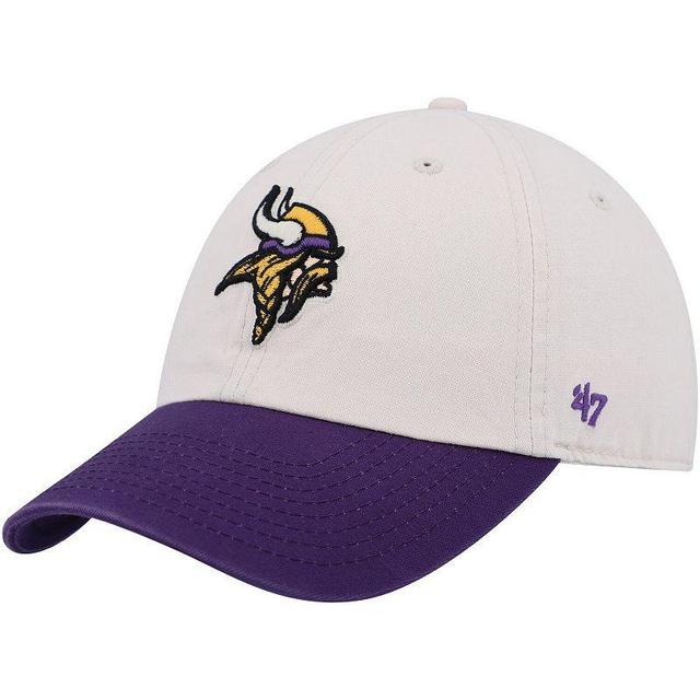 Mens 47 Cream/Purple Minnesota Vikings Sidestep Clean Up Adjustable Hat Product Image