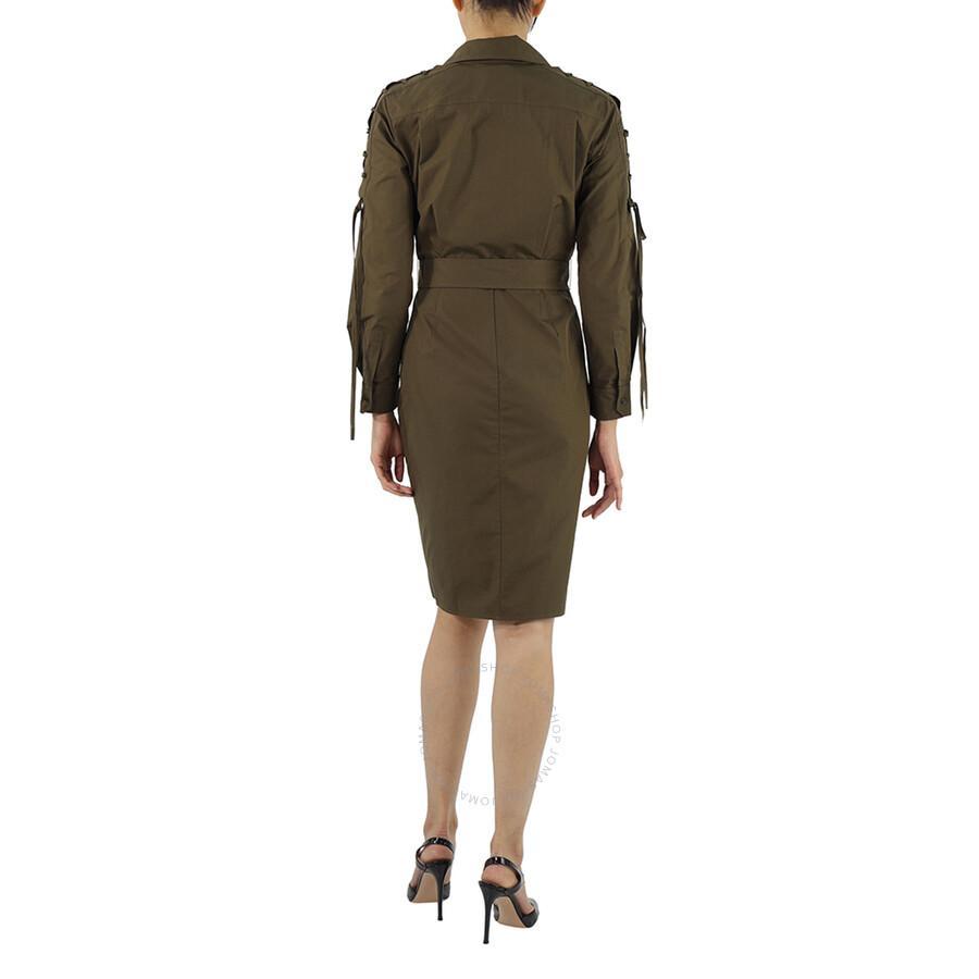 Voto Wrapped Shirt Dress In Army Green Product Image