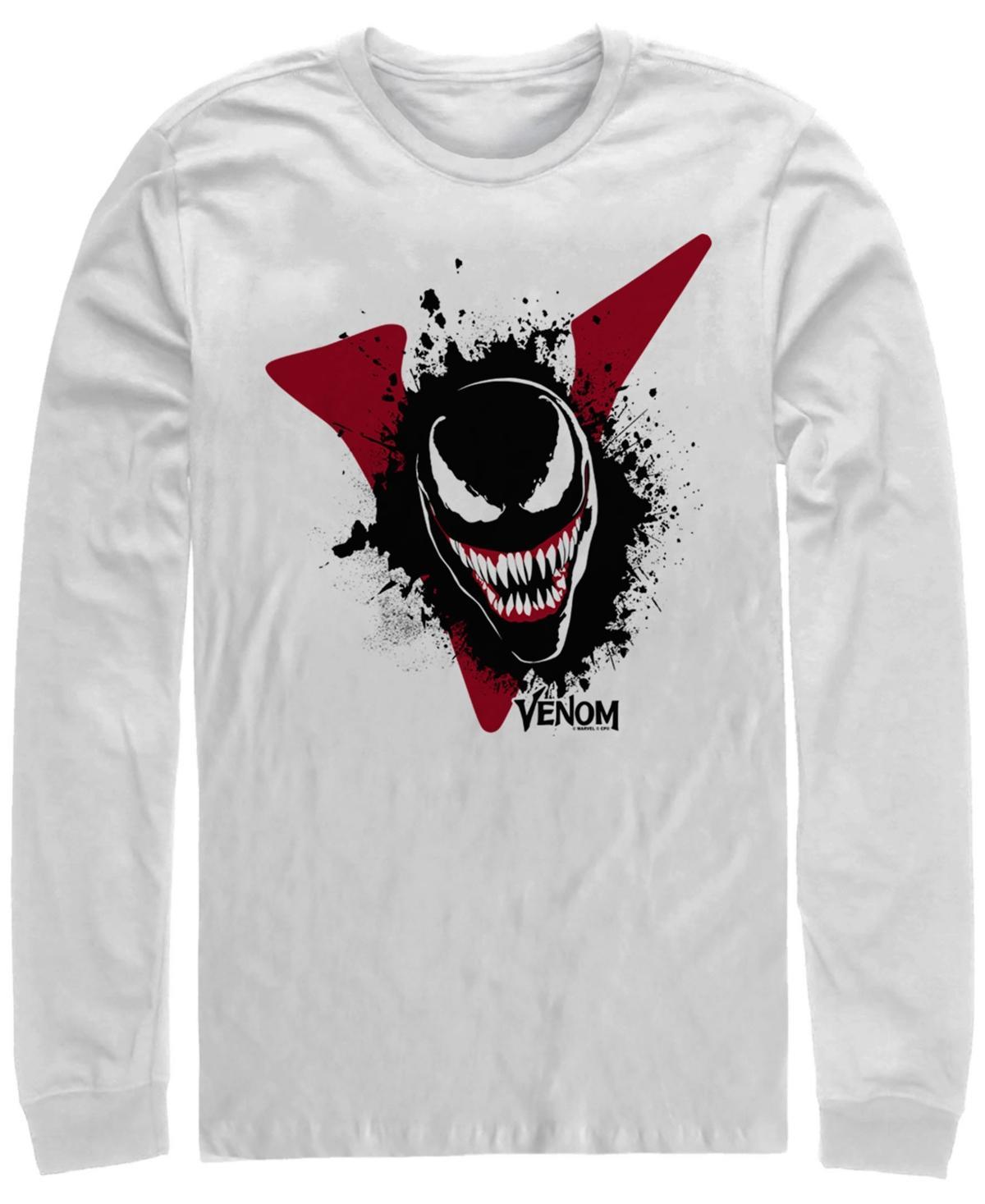 Marvel Mens Venom Big Face V Logo, Long Sleeve T-shirt Product Image