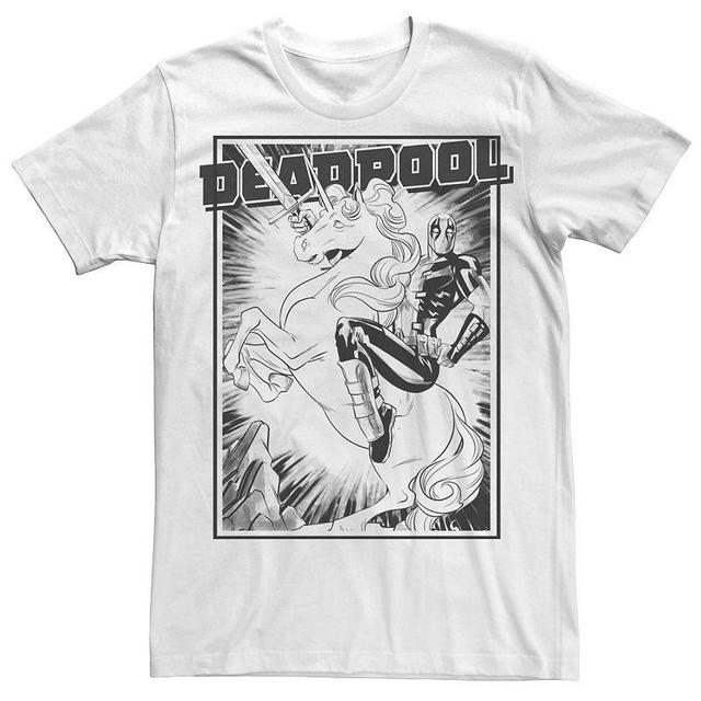 Mens Marvel Deadpool Unicorn Ride Poster Tee Product Image