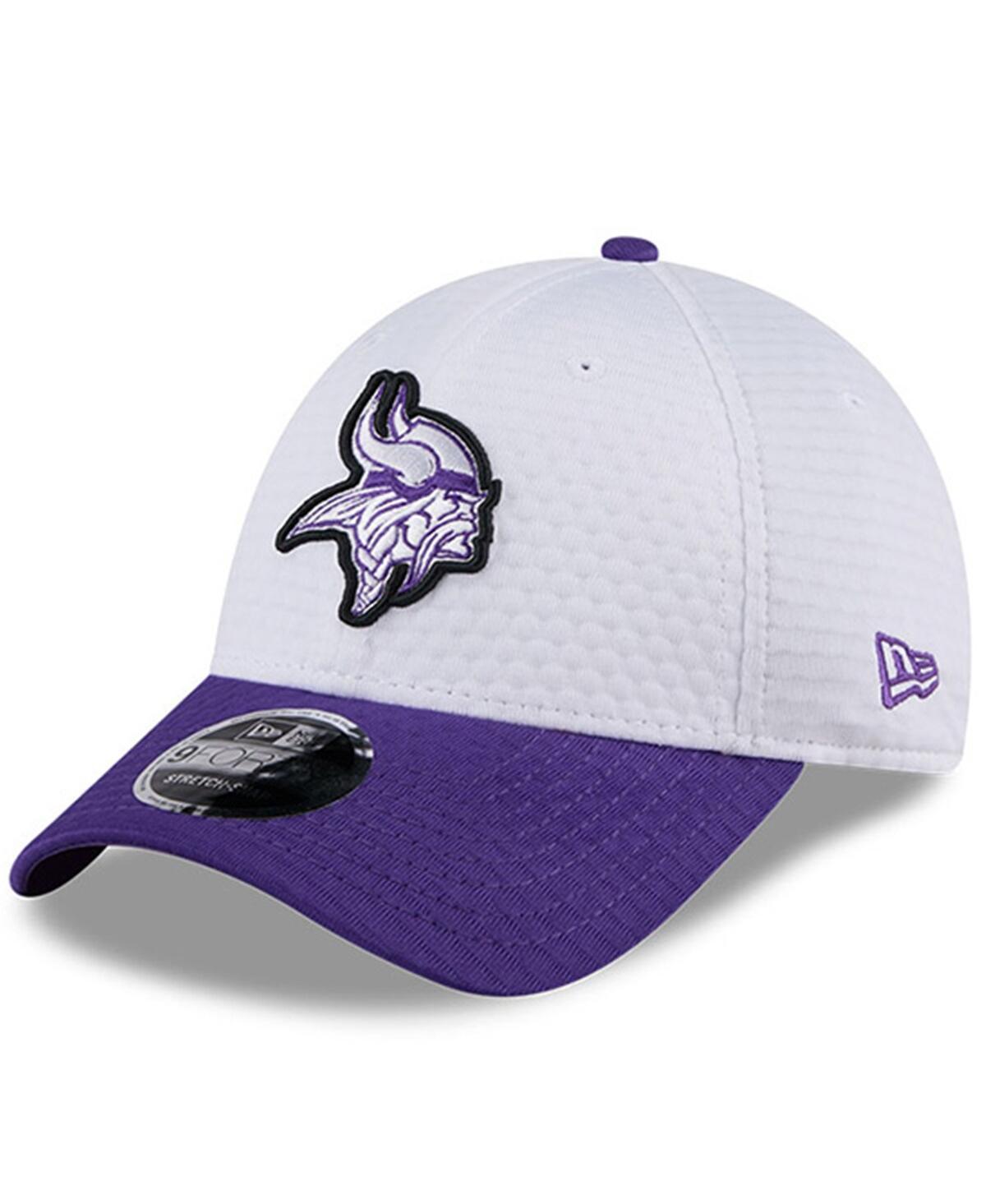 New Era Mens White Minnesota Vikings 2024 Nfl Training Camp 9FORTY Adjustable Hat - White Product Image