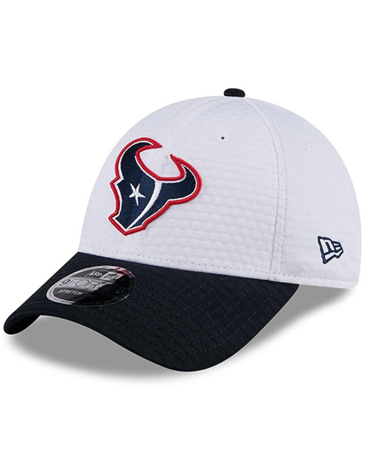 New Era Mens White/Navy Houston Texans 2024 Nfl Training Camp 9FORTY Adjustable Hat Product Image