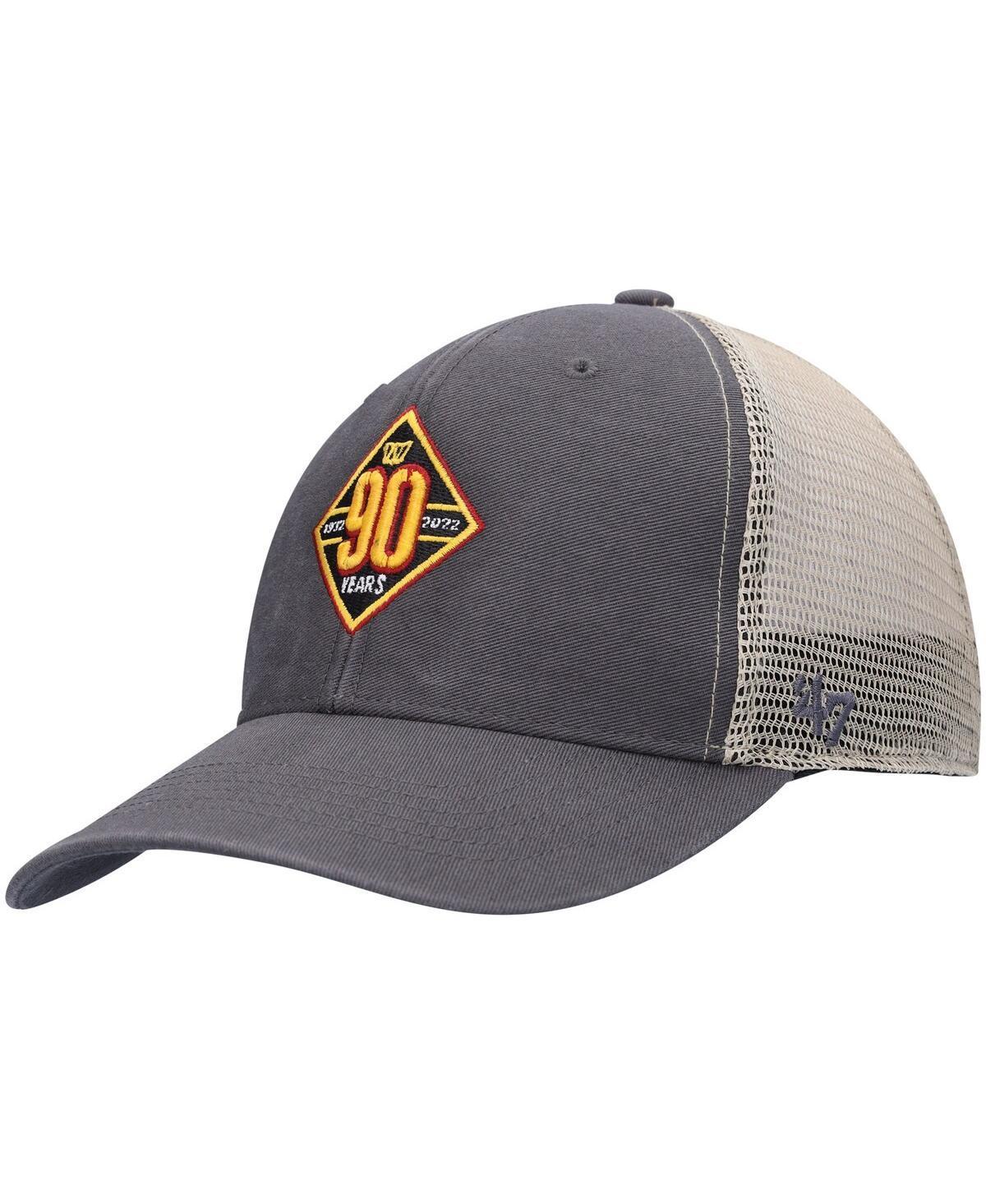 Mens 47 Charcoal/Natural Washington Commanders 90th Season MVP Trucker Snapback Hat Product Image