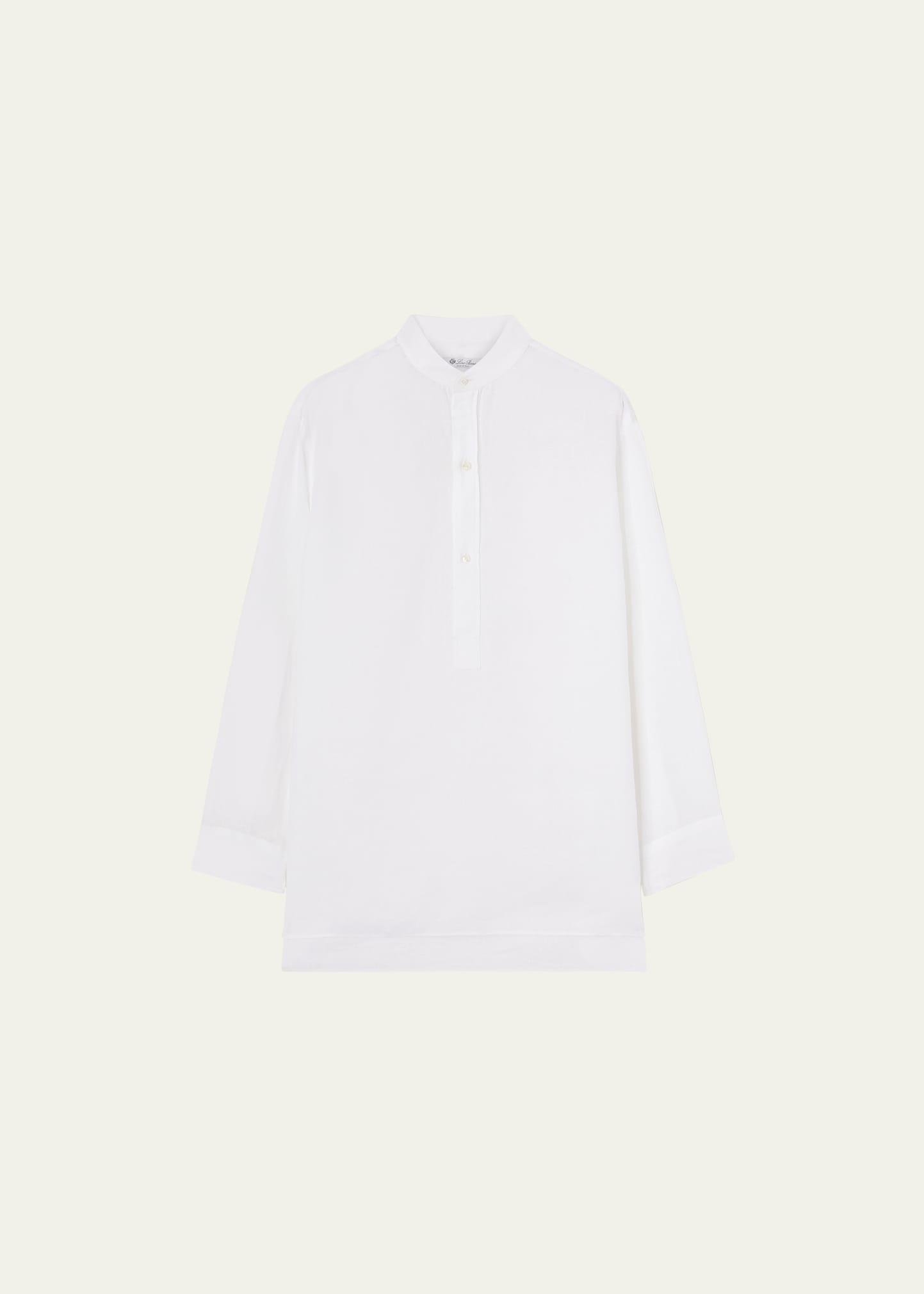 Mens Jeri Linen Mandarin Collar Shirt Product Image