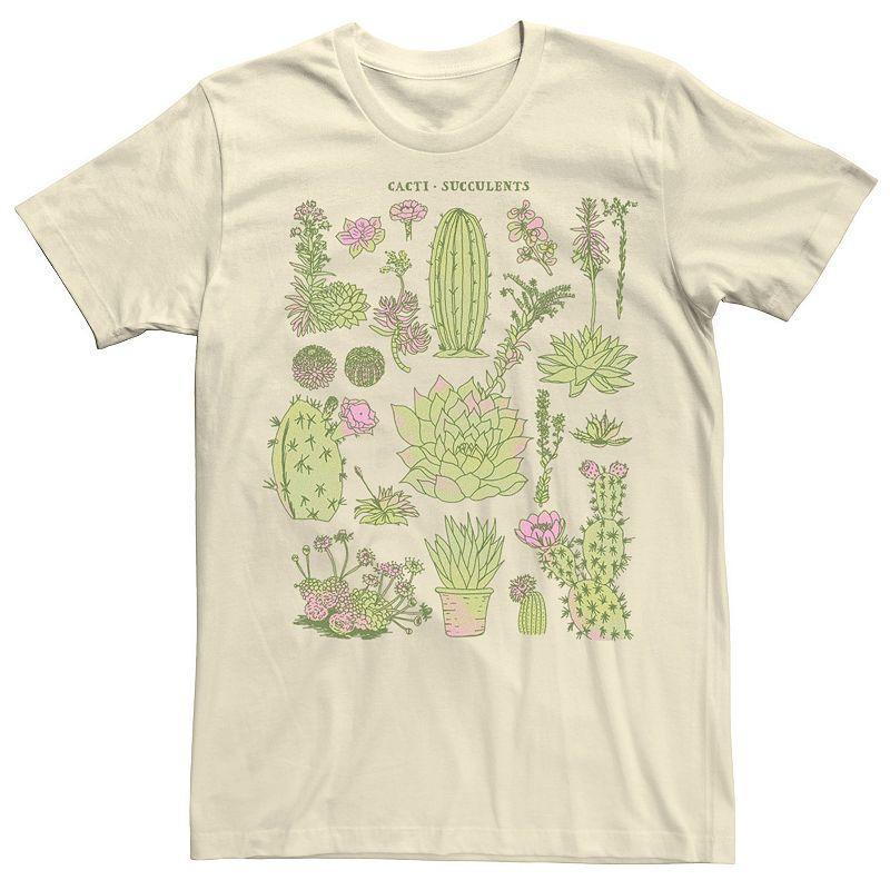 Fifth Sun Mens Cacti Chart Drawing Short Sleeve Crew T-shirt Product Image