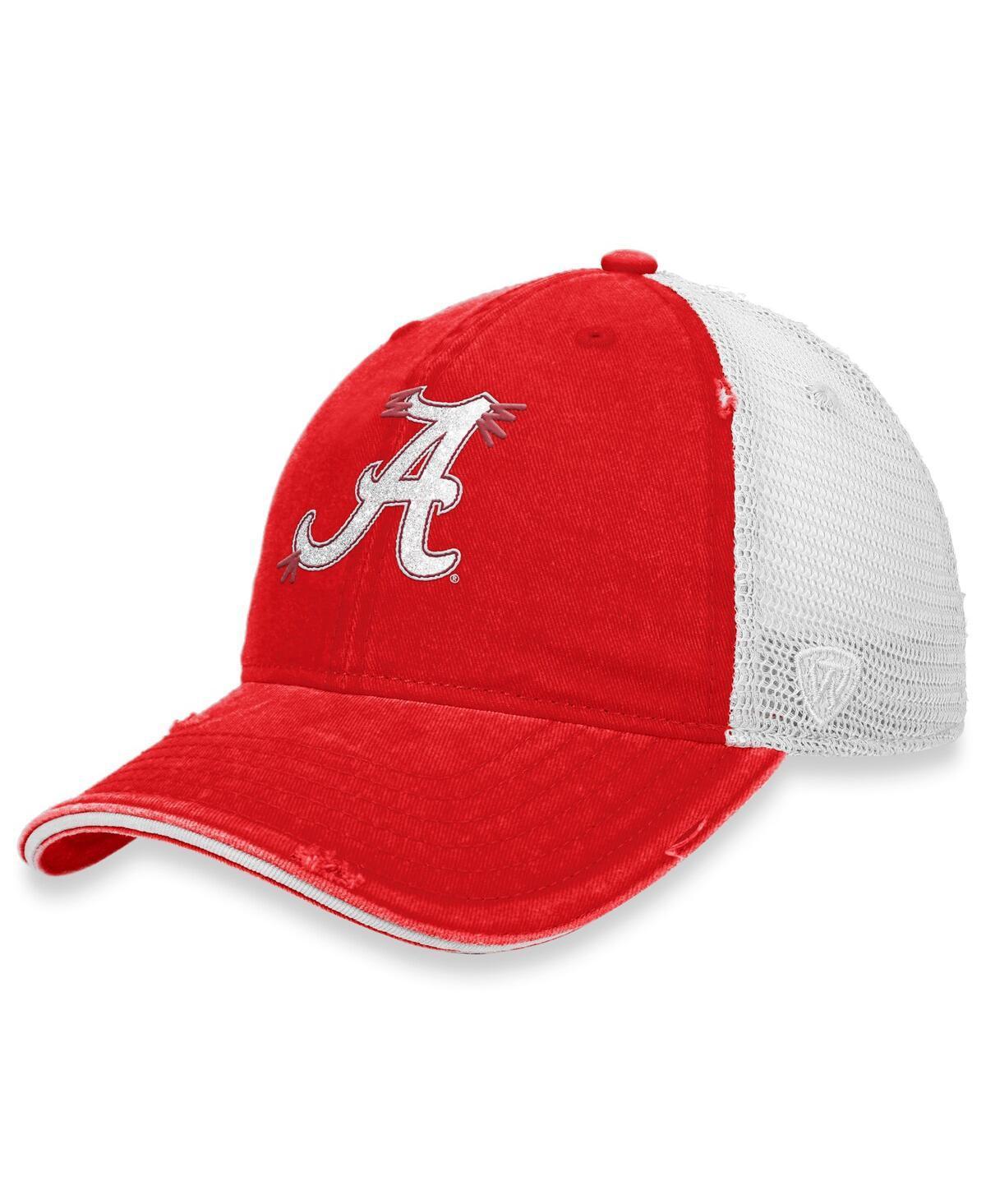 Womens Top of the World Crimson/White Alabama Crimson Tide Radiant Trucker Snapback Hat Product Image