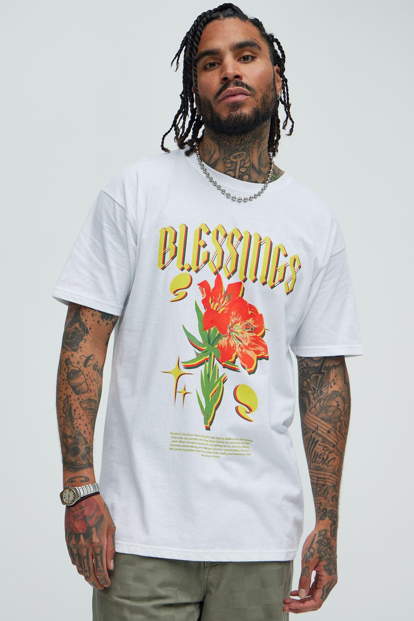 I Wish You Blessings  Short Sleeve Tee - White Product Image