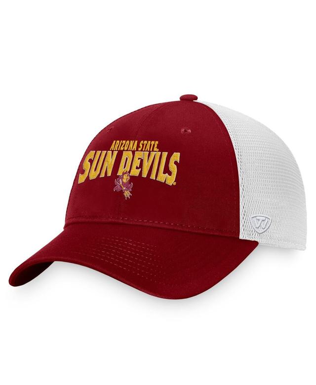 Mens Top of the World Maroon Arizona State Sun Devils Breakout Trucker Snapback Hat Product Image