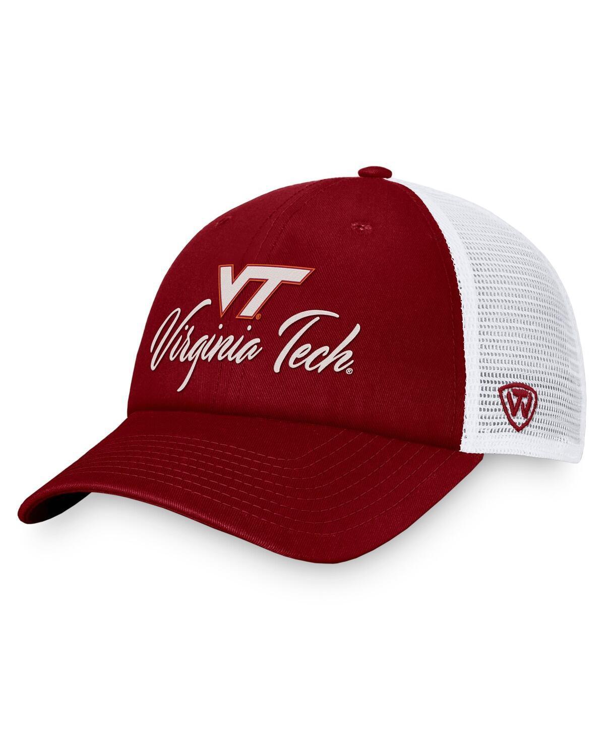 Womens Top of the World Maroon/White Virginia Tech Hokies Charm Trucker Adjustable Hat Product Image