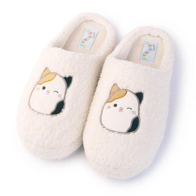 Squishmallows Womens Cam The Cat Plush Clog Slippers - Cream Product Image