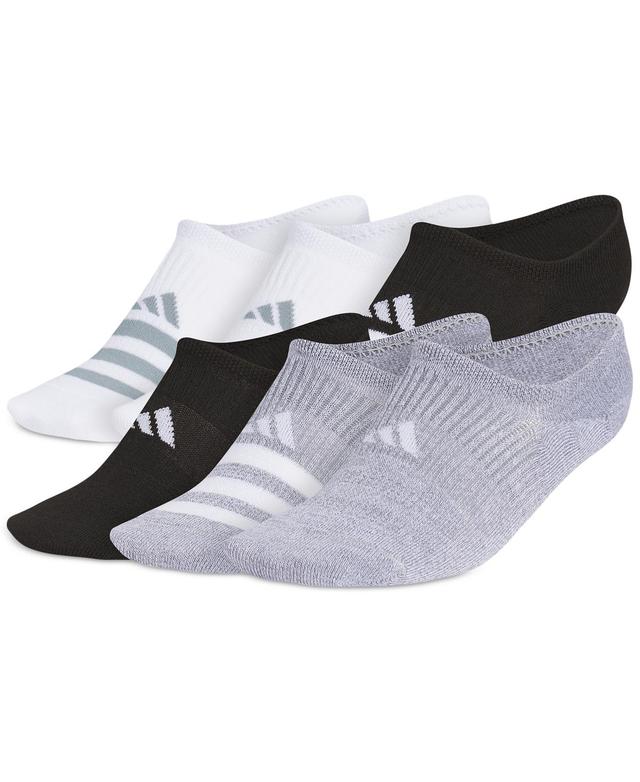 adidas Womens 6-Pk. Superlite 3.0 Super No Show Socks - White/CoolLightHthr Product Image