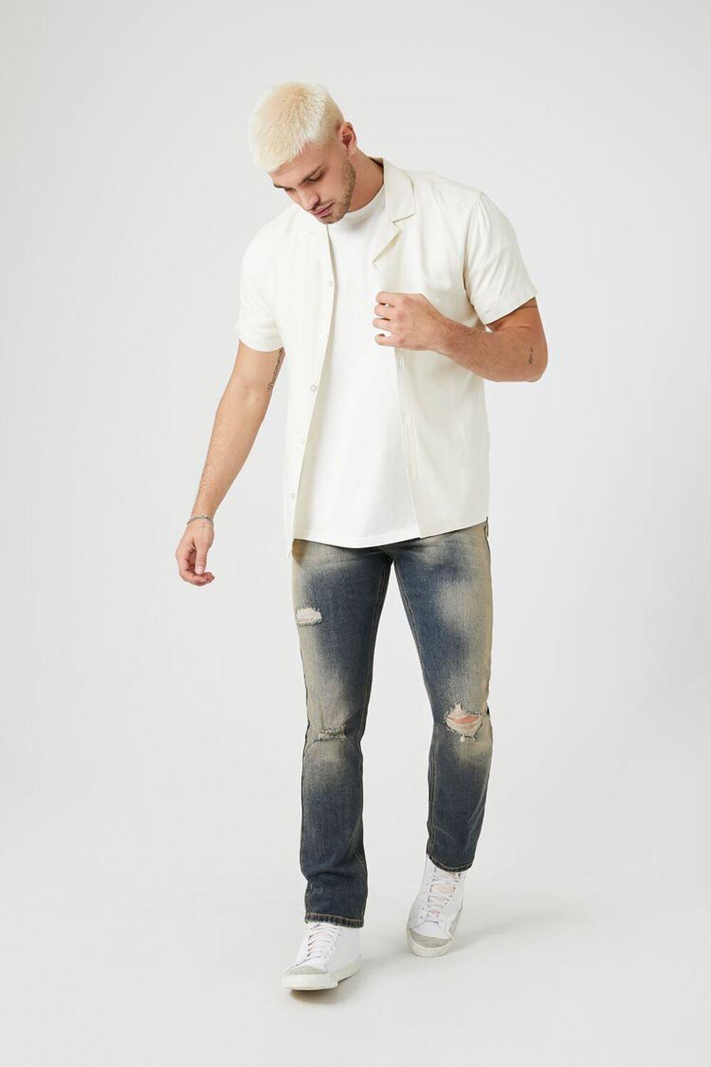 Cuban Collar Short-Sleeve Shirt | Forever 21 Product Image