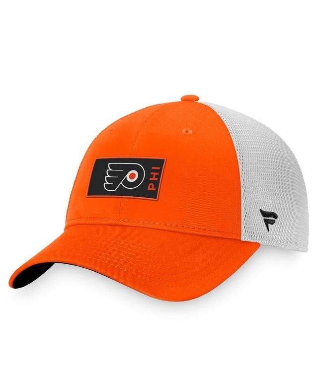 Mens Fanatics Orange Philadelphia Flyers Authentic Pro Rink Trucker Snapback Hat Product Image