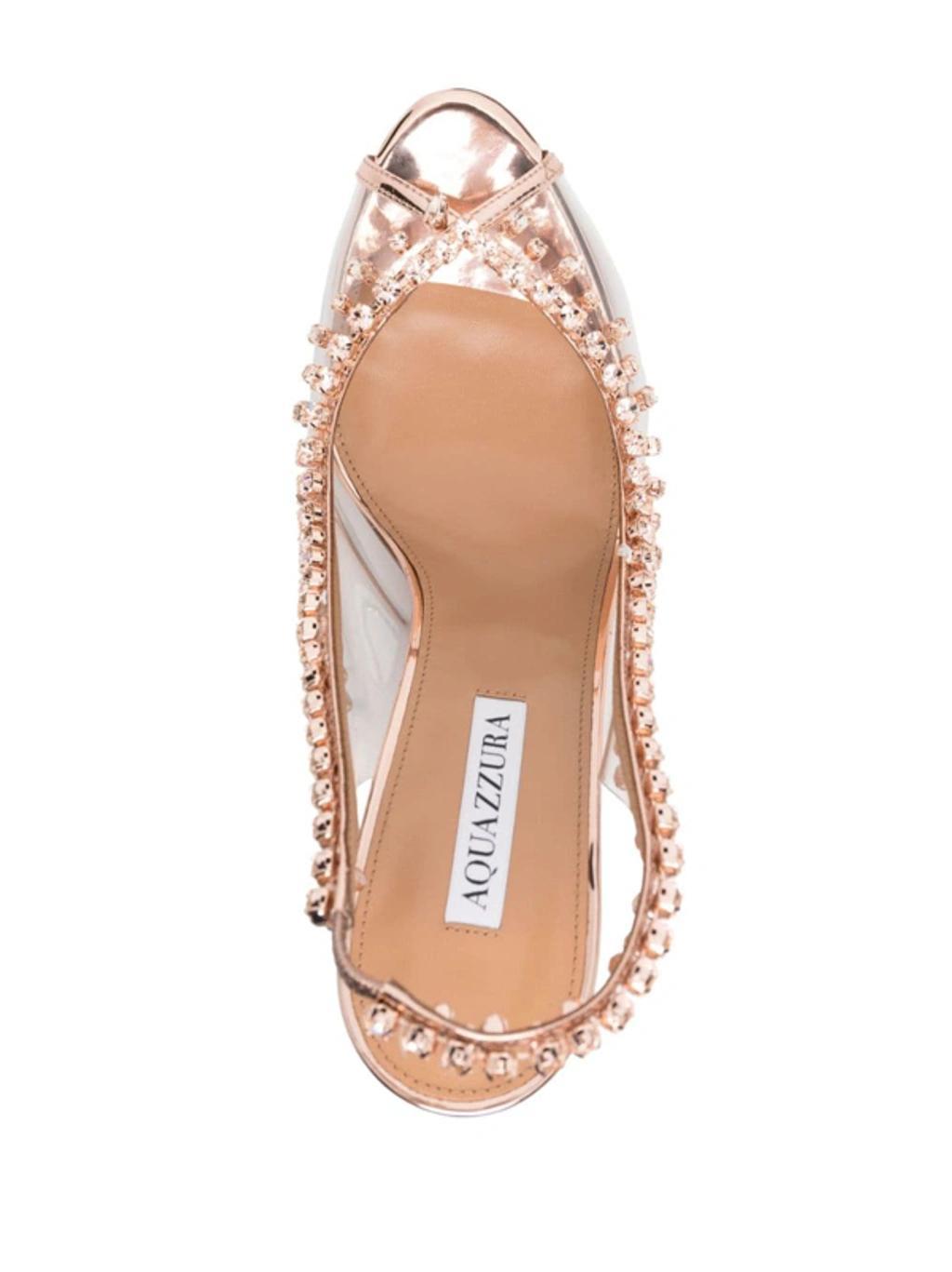 Temptation 105 Crystal-embellished Sandals In Rose Gold Product Image