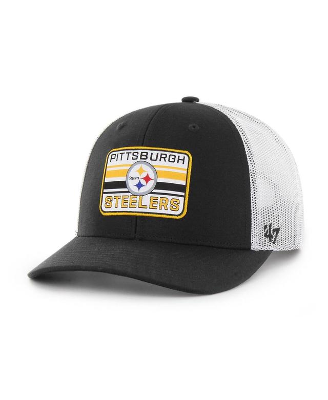 Mens 47 /White Pittsburgh Steelers Drifter Adjustable Trucker Hat Product Image