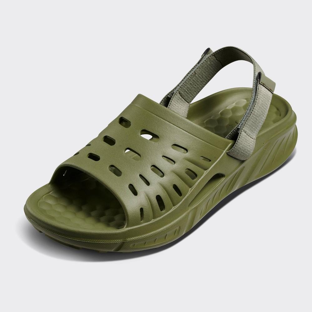 Joybees Mens Trekking Slide Sandals - Olive 8 Product Image