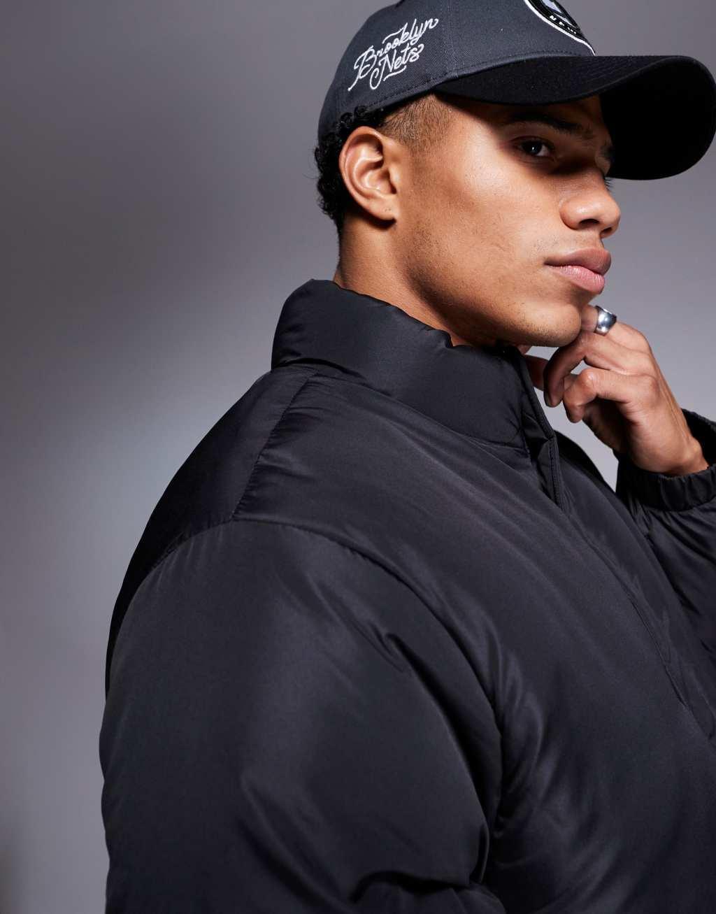 ASOS DESIGN puffer jacket in black Product Image