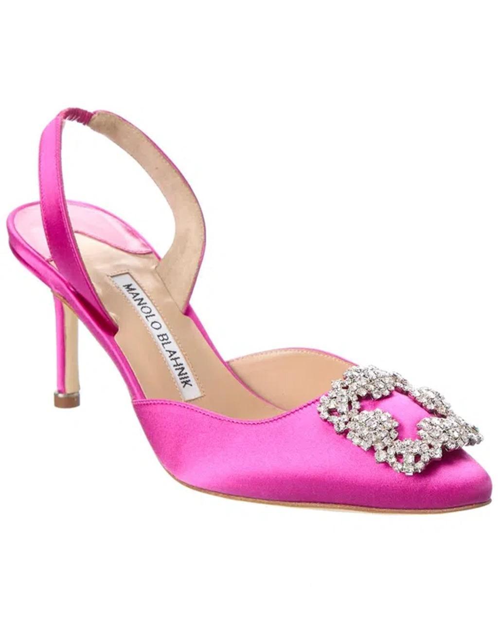 Hangisli 70 Satin Slingback Pump In Pink Product Image