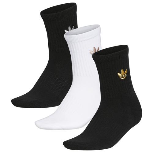 adidas Originals Womens adidas Originals OG Gilver Trefoil 3 Pack Mid Socks - Womens Product Image