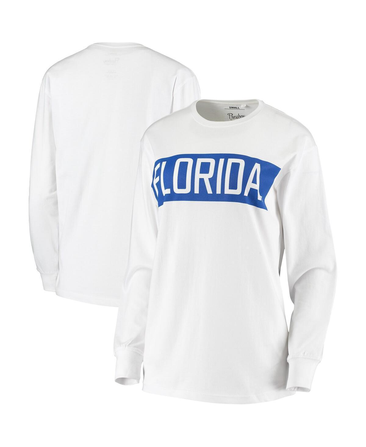 Womens Pressbox Florida Gators Big Block out Long Sleeve T-Shirt Product Image