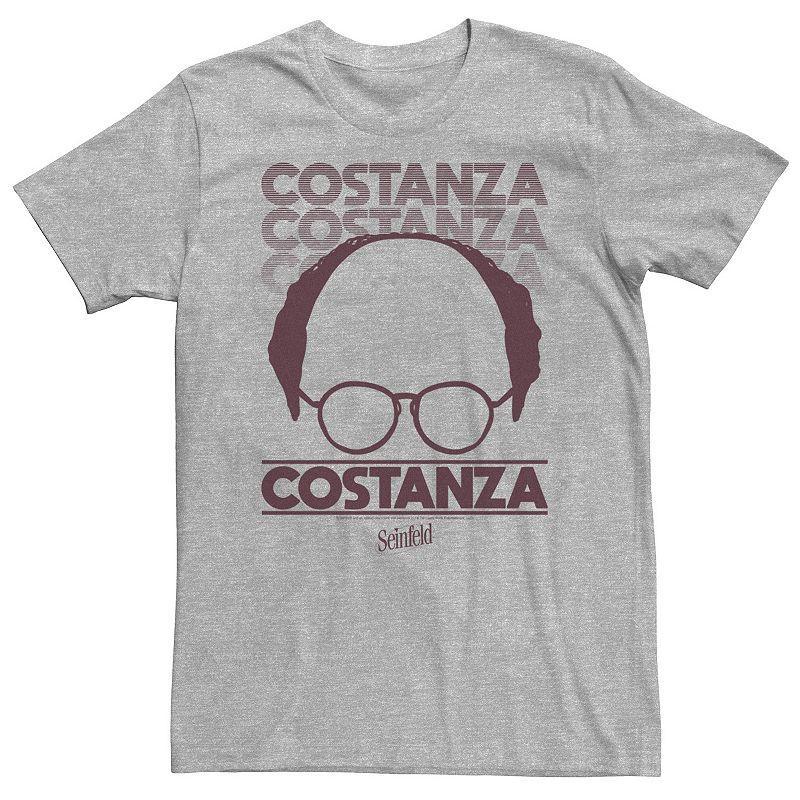 Big & Tall Seinfeld George Costanza Outline Text Fade Tee, Mens Athletic Grey Product Image