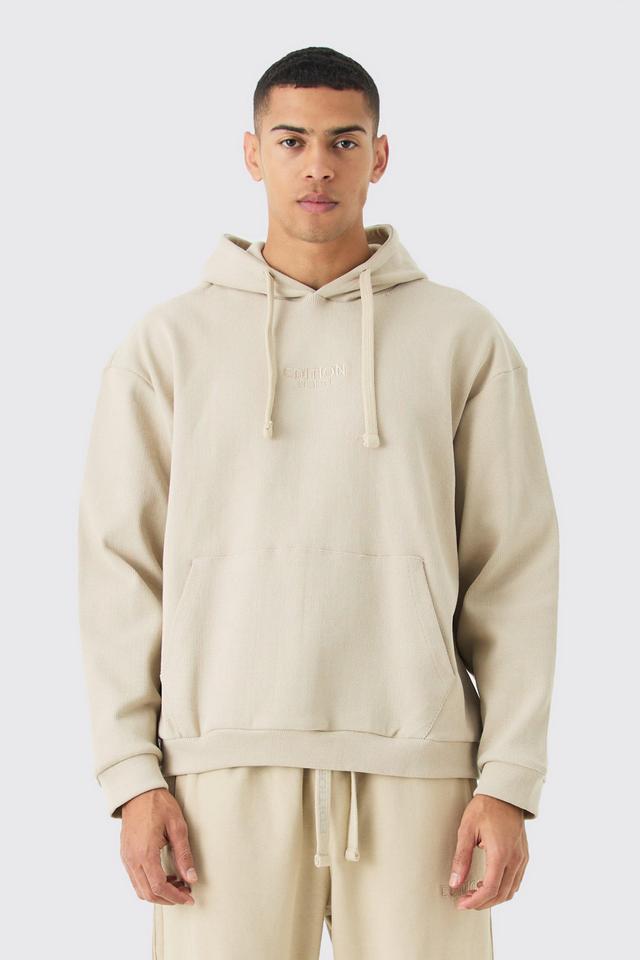 EDITION Oversized Heavyweight Ribbed Hoodie | boohooMAN USA Product Image