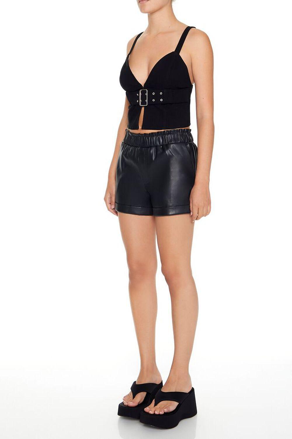 Faux Leather High-Waist Shorts | Forever 21 Product Image