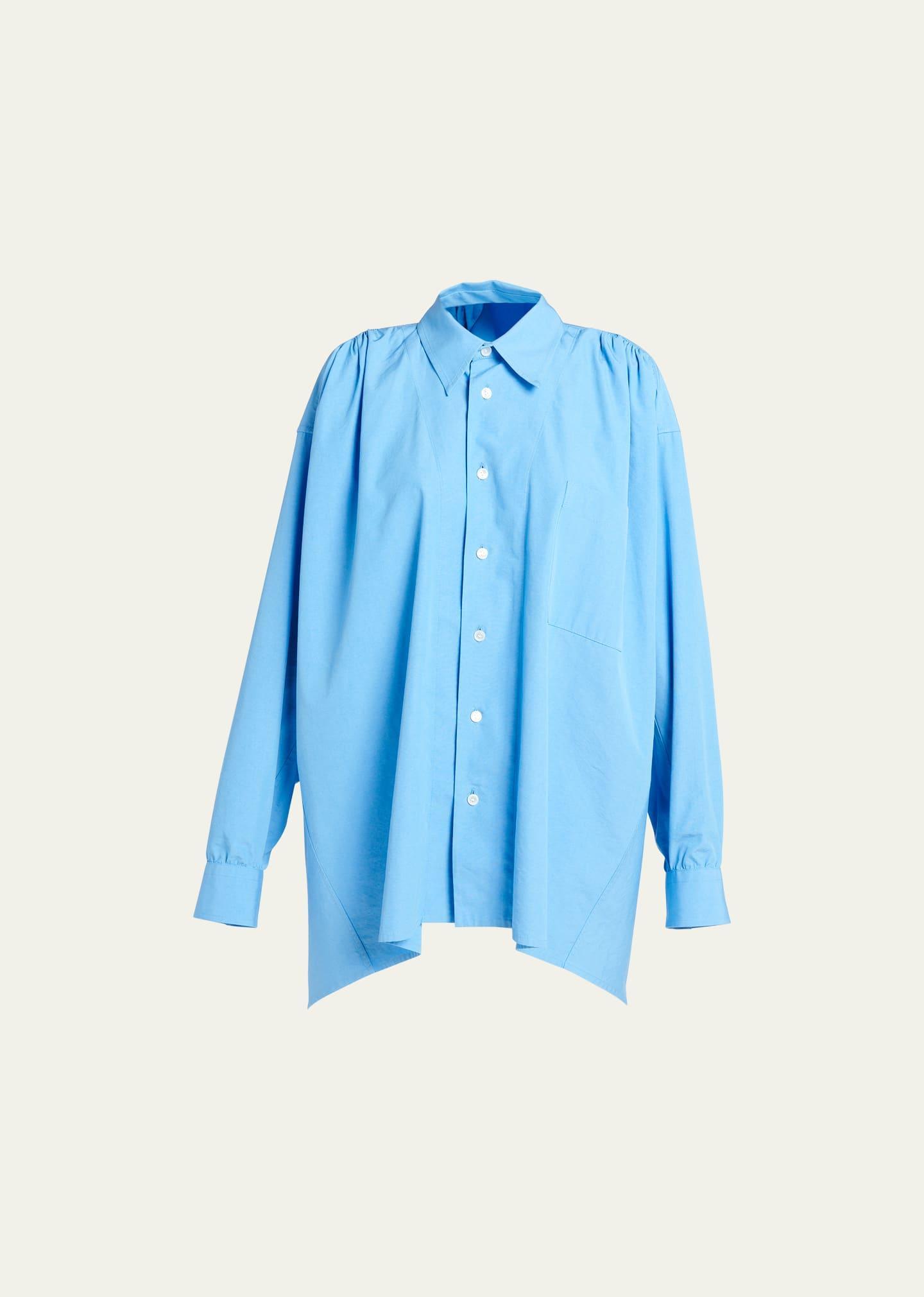 Compact Cotton Button-Front Shirt Product Image