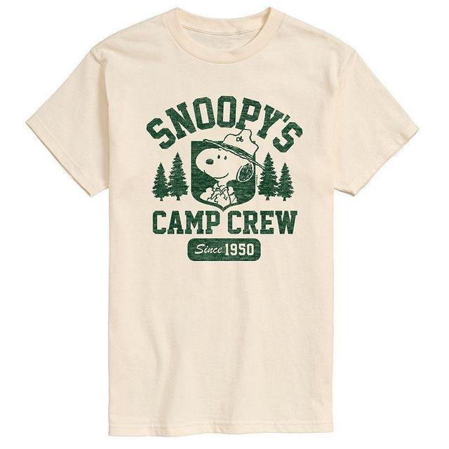 Mens Peanuts Snoopys Camp Crew Graphic Tee Ivory Product Image