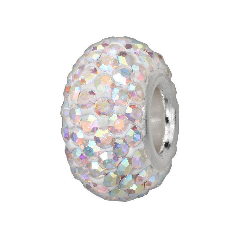 Individuality Beads Sterling Silver Iridescent Crystal Bead, Womens, White Product Image