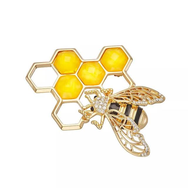 Napier Gold Tone Pin Into Winter Honeycomb Pin, Womens, Multi Product Image