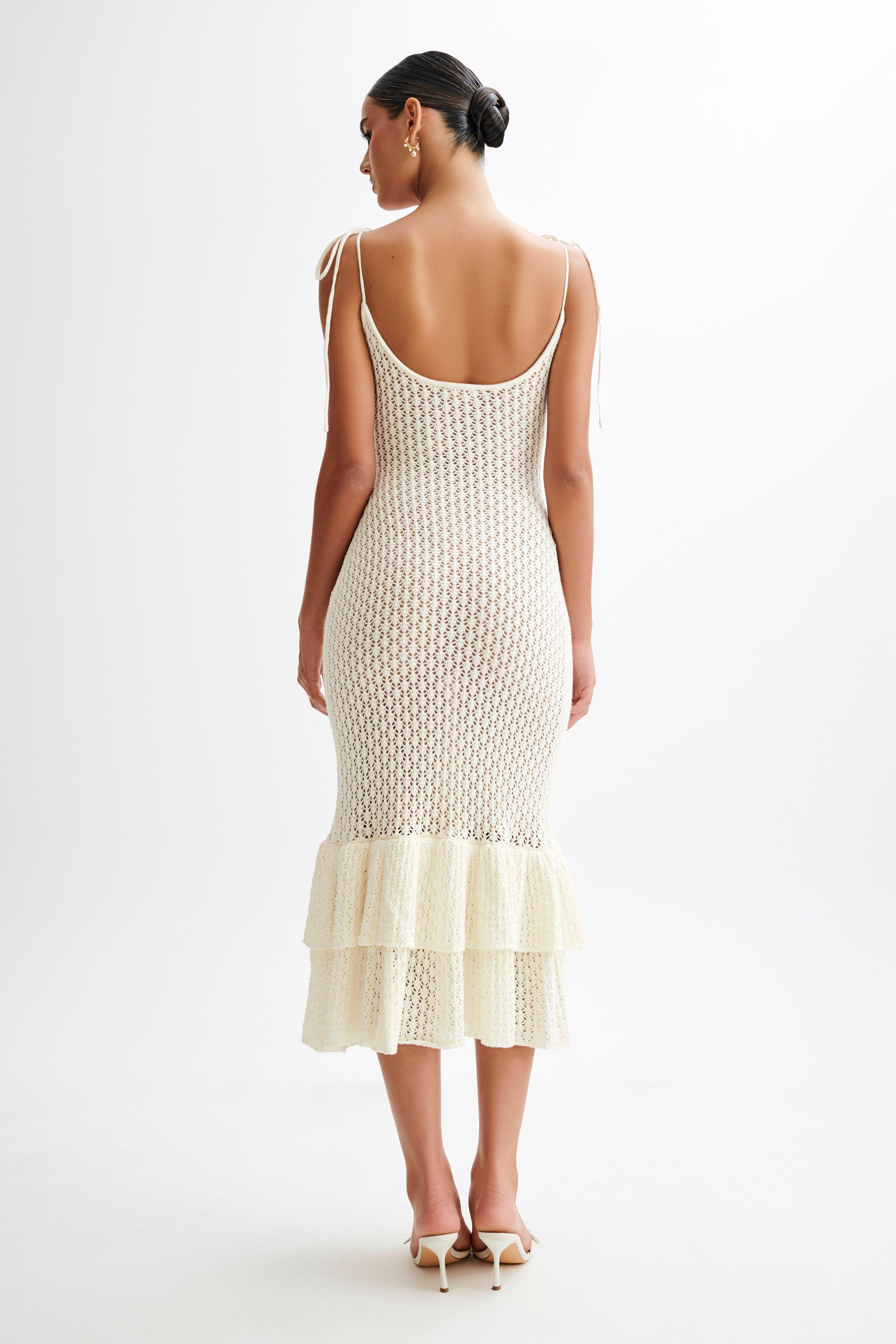 Bianca Knit Midi Dress - Ivory Product Image