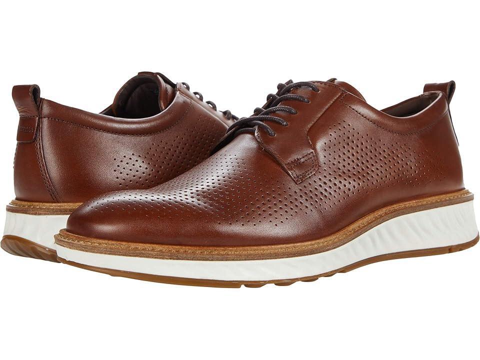 ECCO ST.1 Hybrid Dress Perforated (Cognac Full Grain Leather) Men's Shoes Product Image