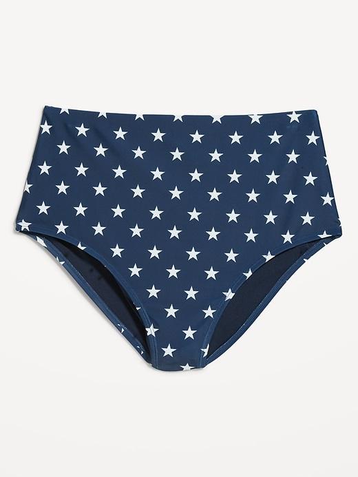 High-Waisted French-Cut Bikini Swim Bottoms Product Image