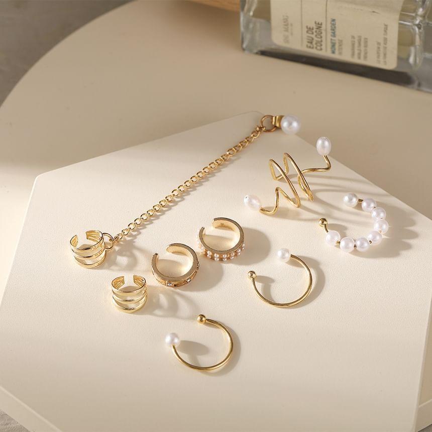 Faux Pearl / Alloy Ear Cuff (Various Designs) / Set Product Image