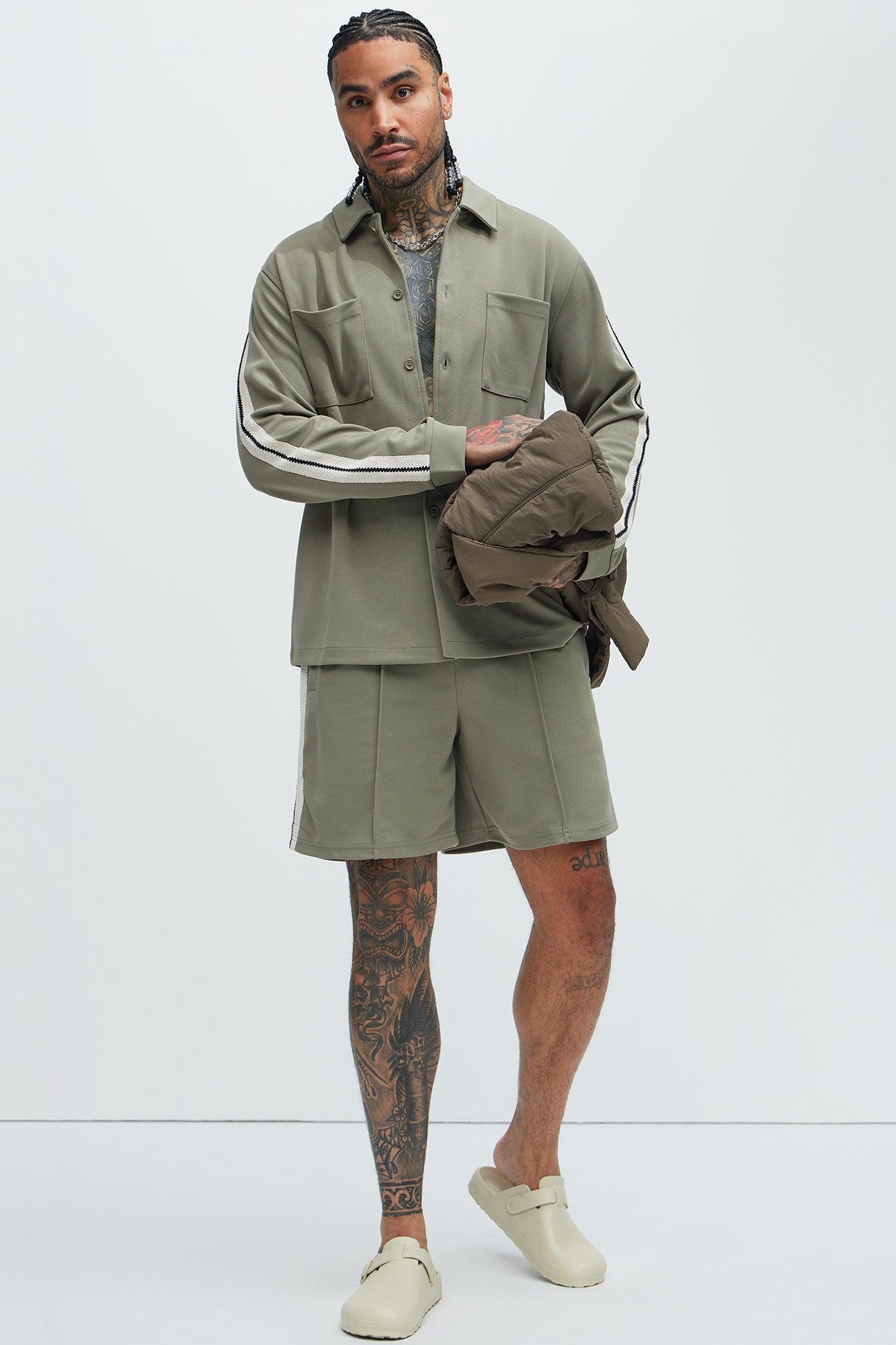 Dennis Pocket Knit Shirt - Olive Product Image