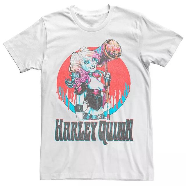 Mens Batman Harley Quinn Paint Drip Retro Logo Tee Product Image