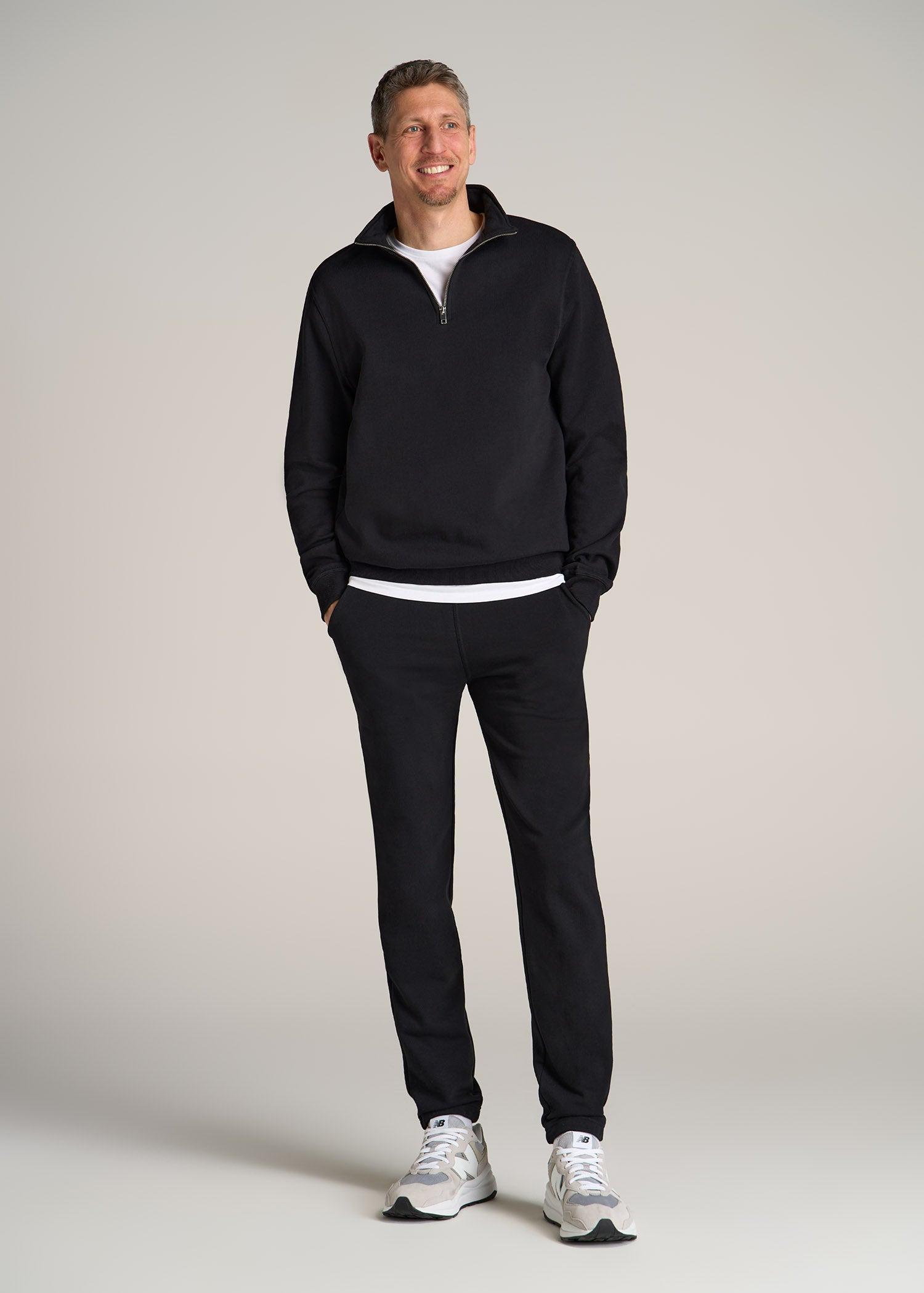 Wearever French Terry Sweatpants for Tall Men in Black Male Product Image